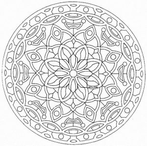 Elegant Mandala with fine lines